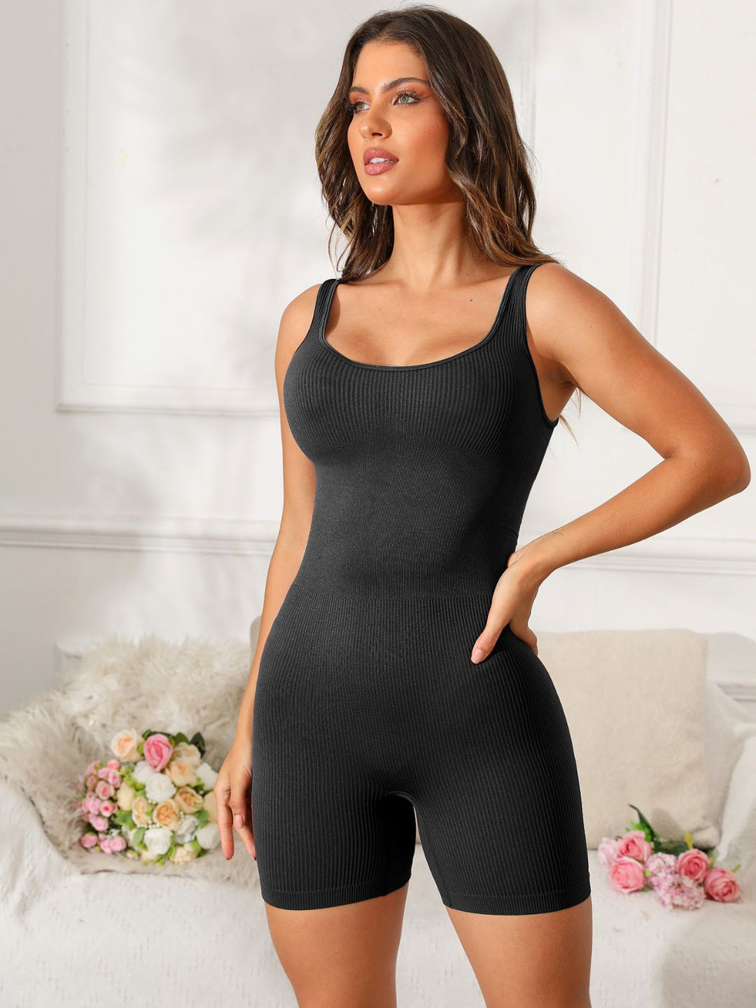 SabShape Wide Strap Active Romper