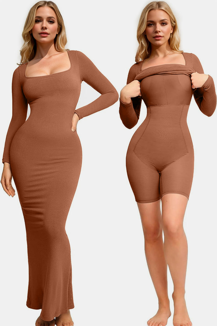 SabShape Shapewear Long Sleeve Dress