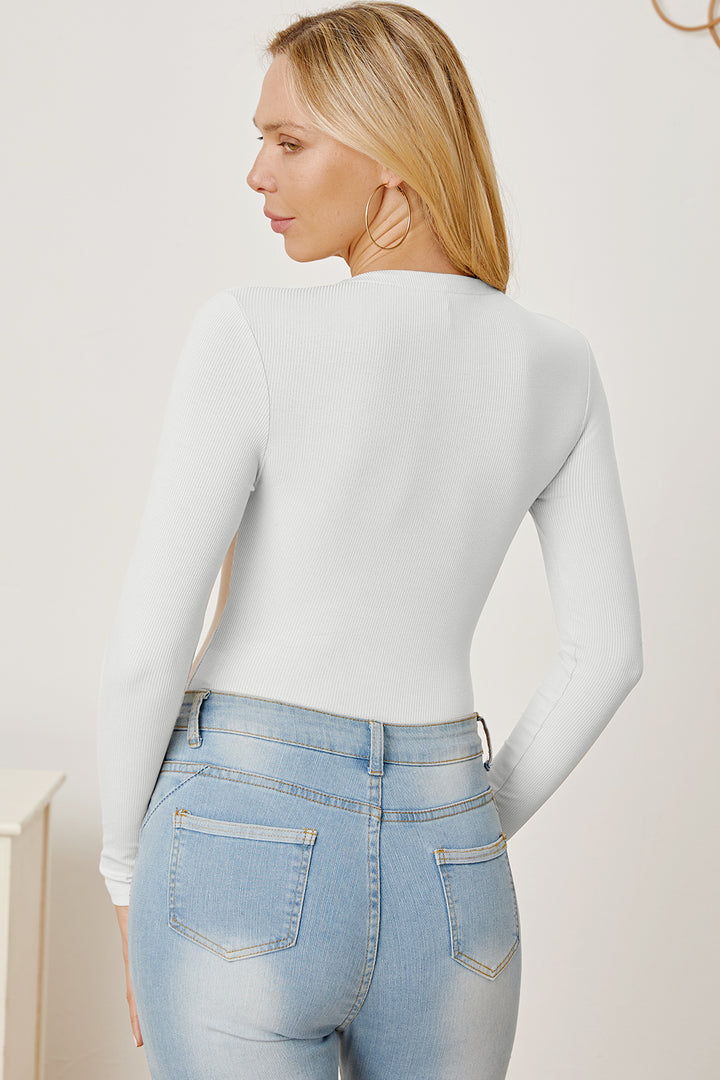 SabShape Zip Up Long Sleeve Bodysuit