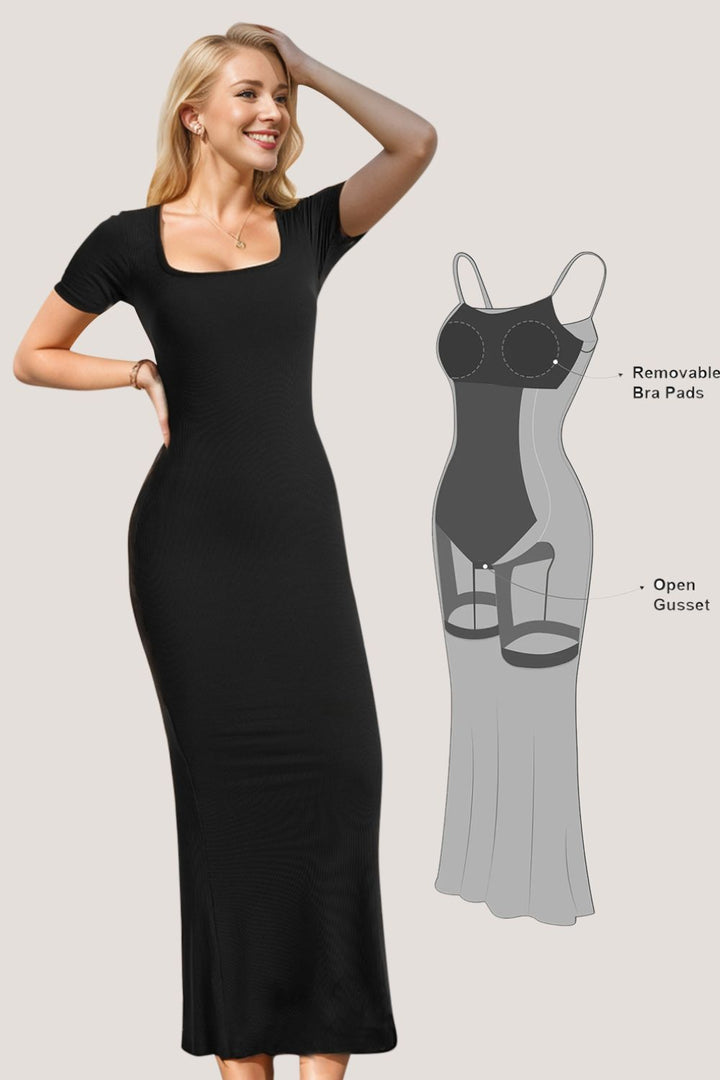 SabShape Short Sleeve Shapewear Dress