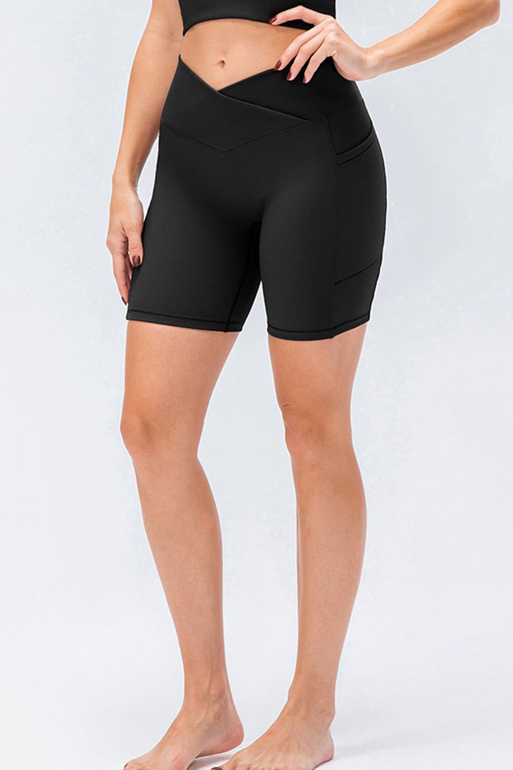 SabShape Slim Fit V-Waistband Sports Shorts