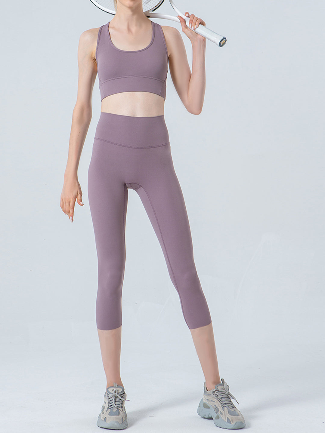 SabShape Wide Waistband Cropped Leggings