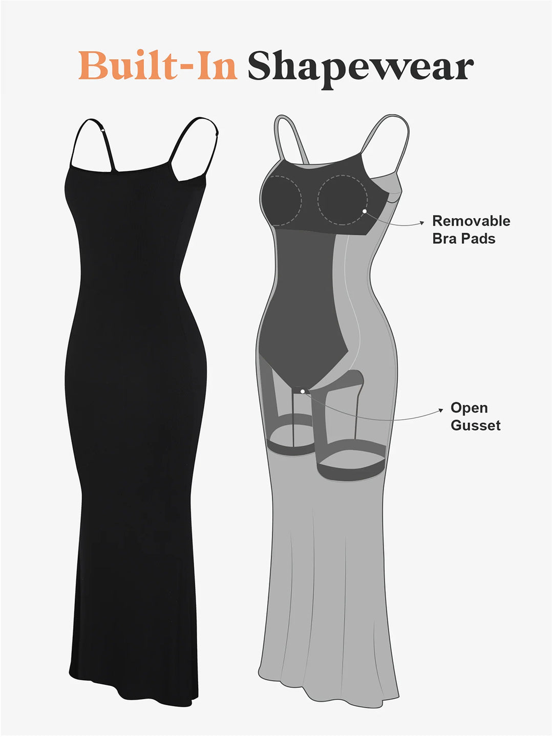 SabShape Sleeveless Shapewear Dress