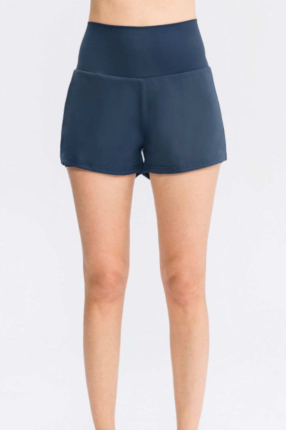 SabShape Wide Waistband Sports Shorts with Pockets