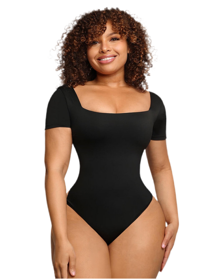 Square Neck Thong Bodysuit