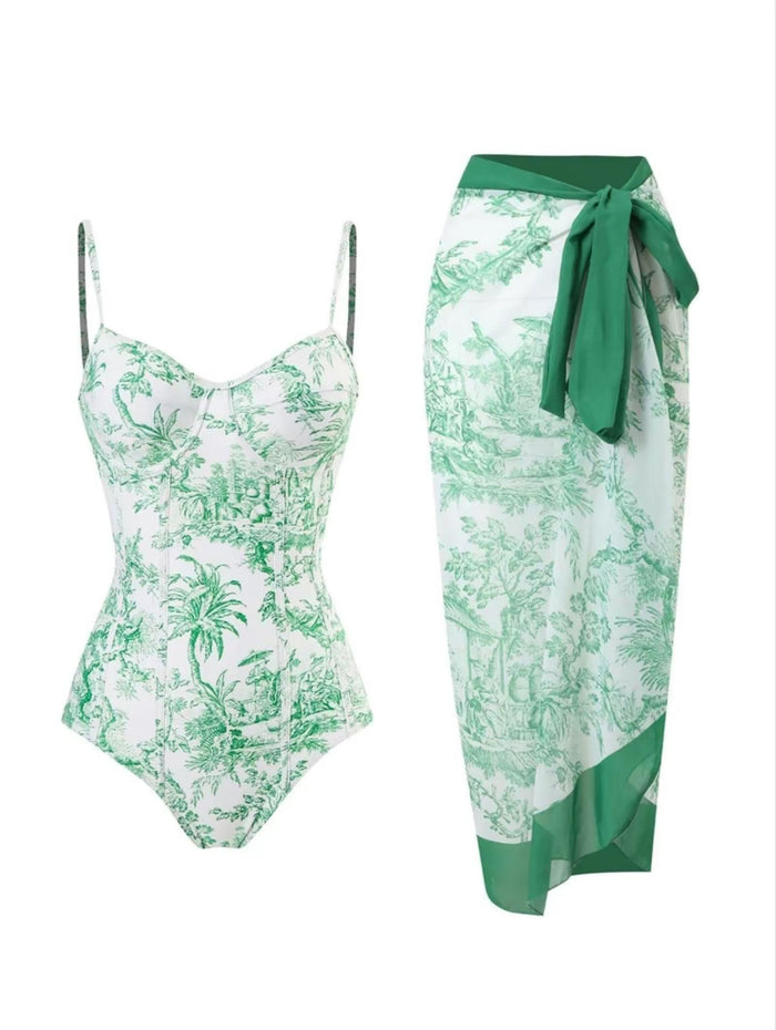 Flora Tie Bikini Set