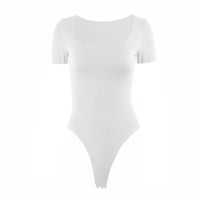 Square Neck Thong Bodysuit