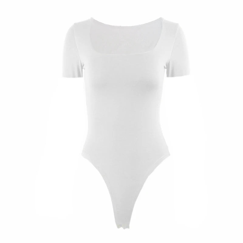 Square Neck Thong Bodysuit