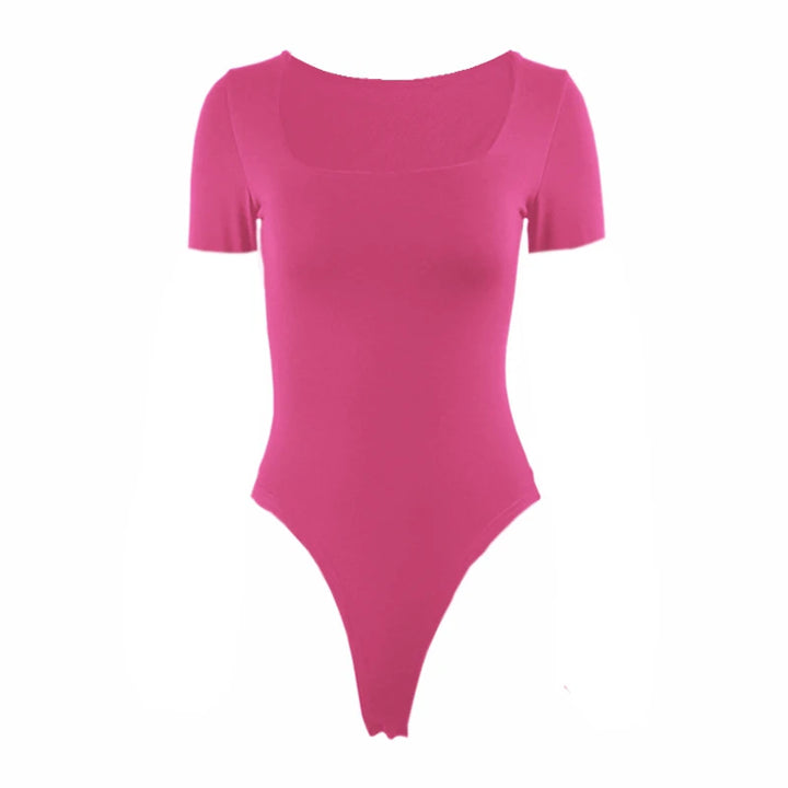 Square Neck Thong Bodysuit