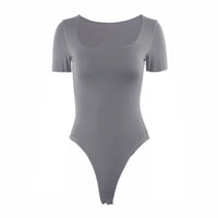 Square Neck Thong Bodysuit