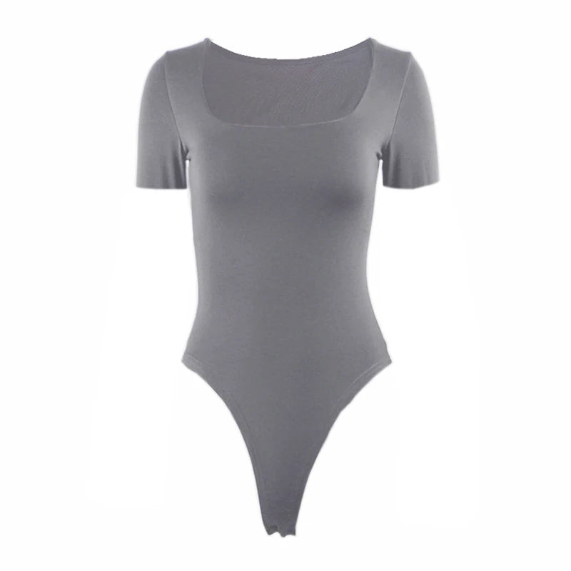 Square Neck Thong Bodysuit