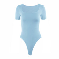 Square Neck Thong Bodysuit