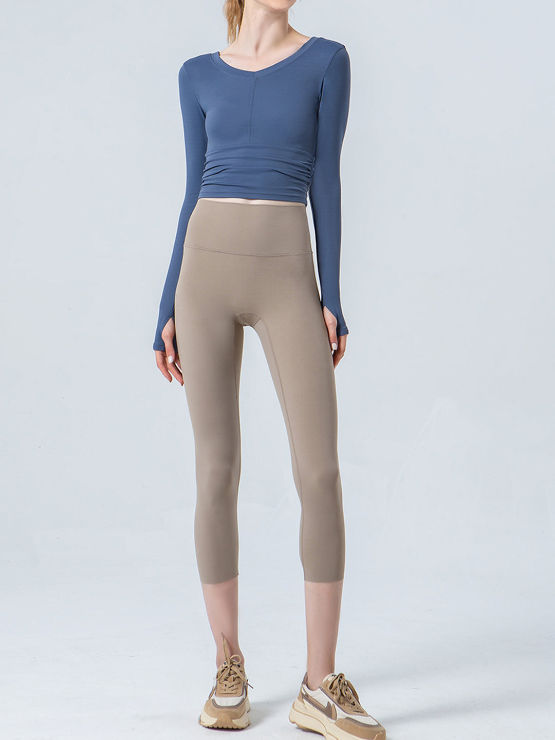 SabShape Wide Waistband Cropped Leggings