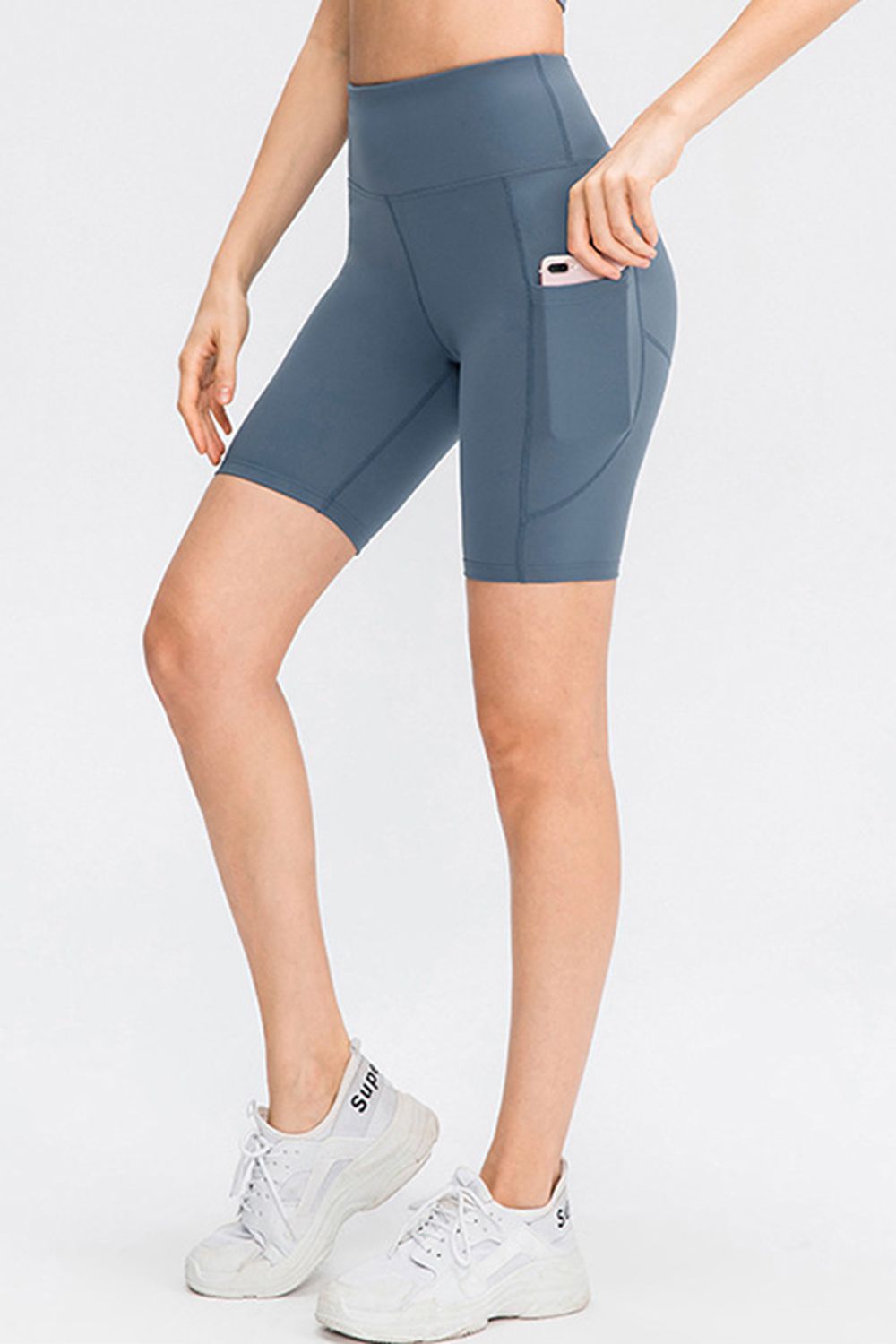 SabShape Wide Waistband Sports Shorts with Pockets