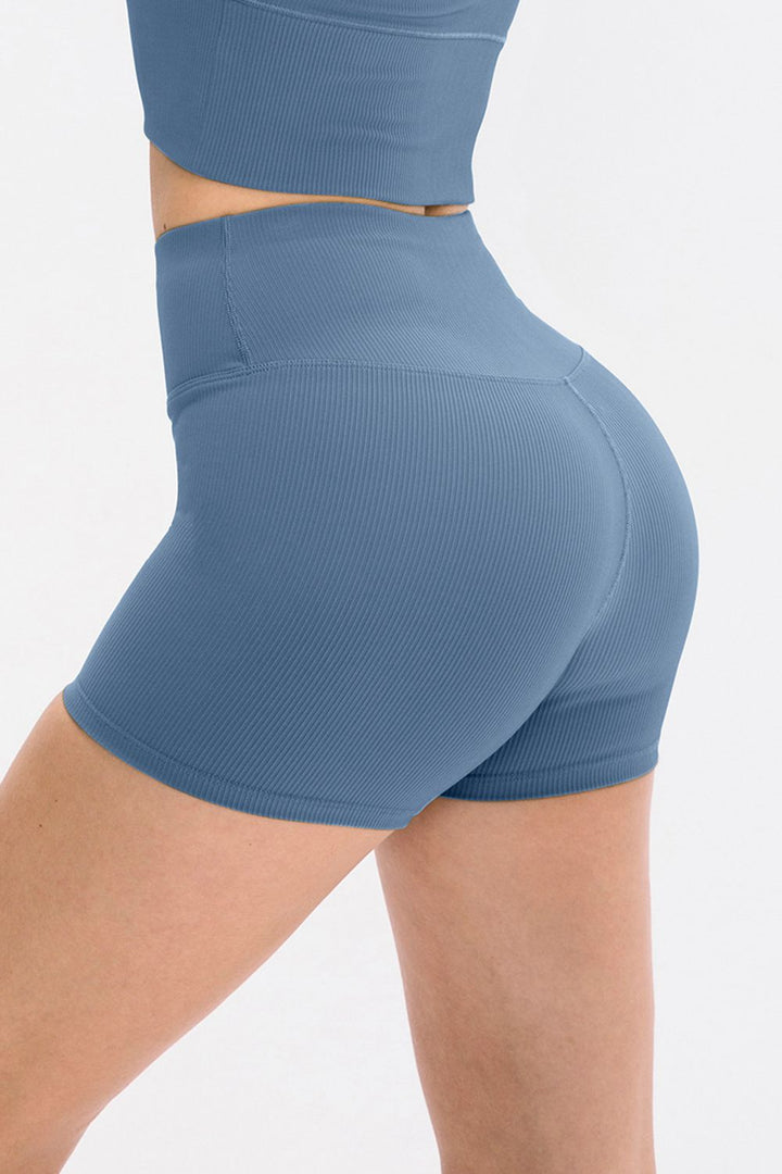 SabShape Slim Fit Wide Waistband Sports Shorts