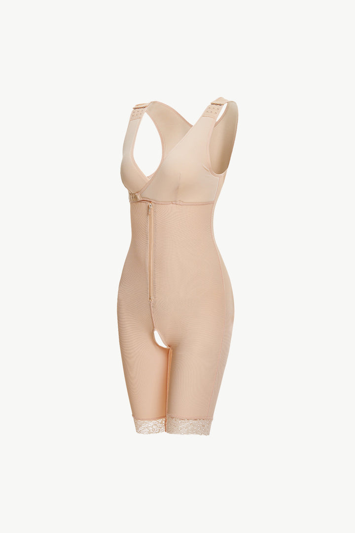 SabShape Lace Trim Zipper Shapewear