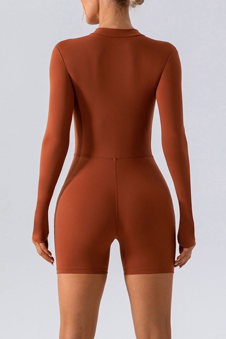 SabShape Long Sleeve Zip Romper